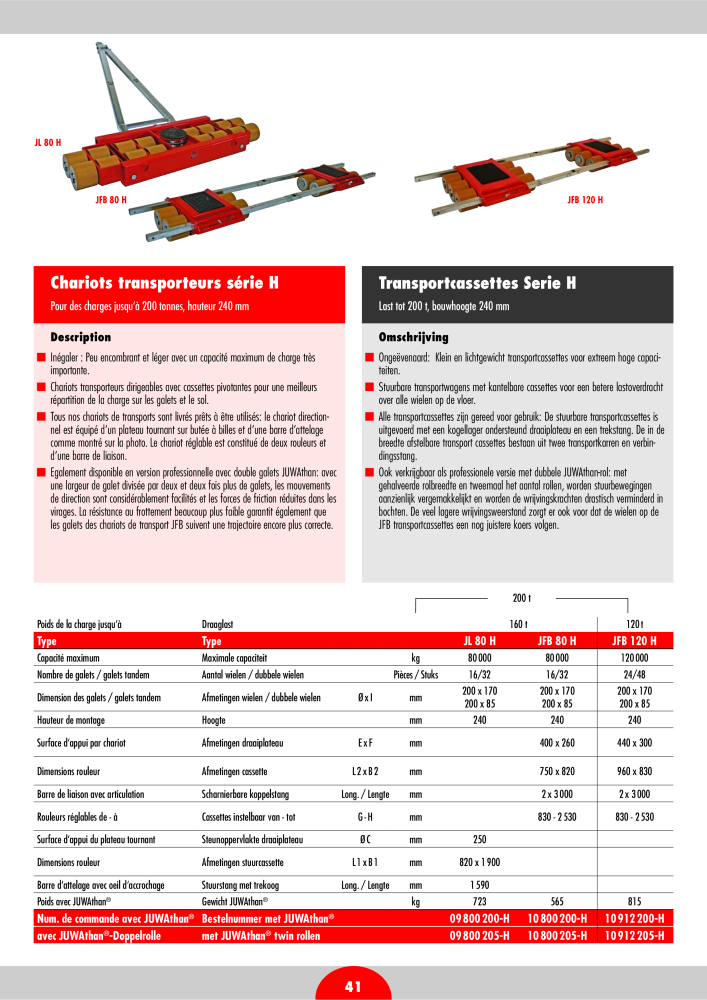 JUNG Hoofdcatalogus Hef- en transportmiddelen Nb. : 20399 - Page 43