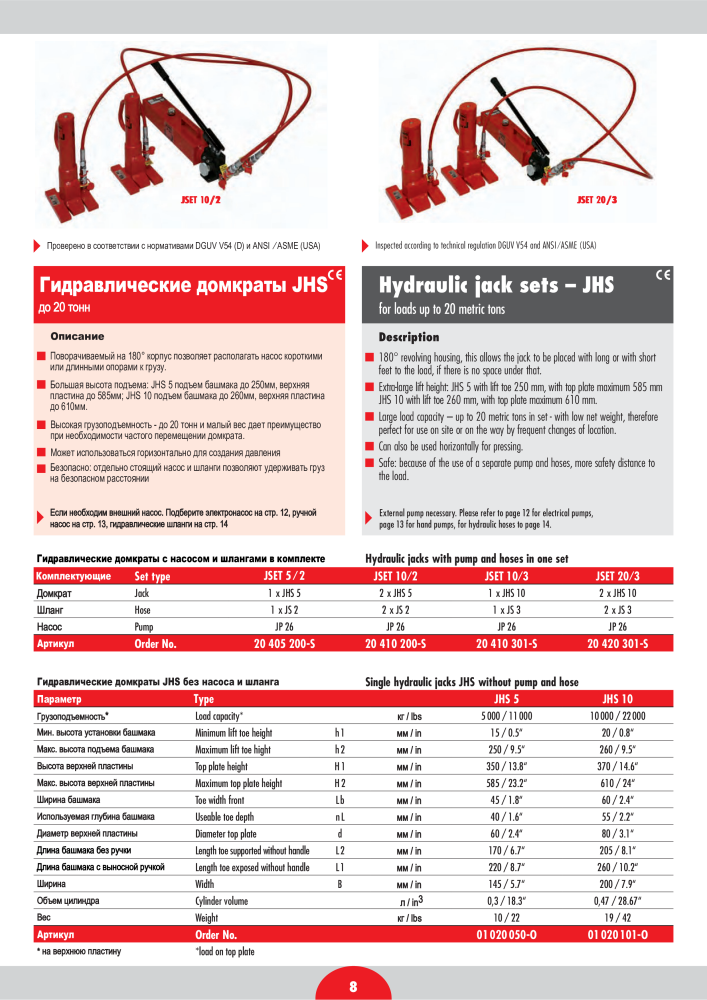 JUNG Основной каталог Оборудование для подъема и перевозки NO.: 20402 - Page 10