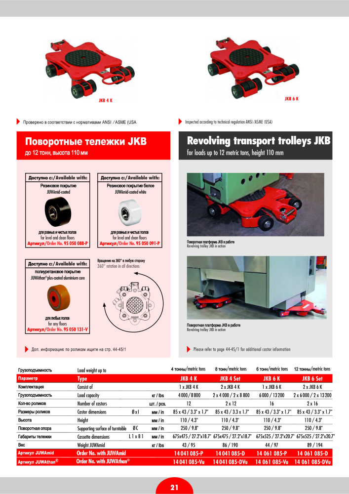 JUNG Основной каталог Оборудование для подъема и перевозки NO.: 20402 - Page 23