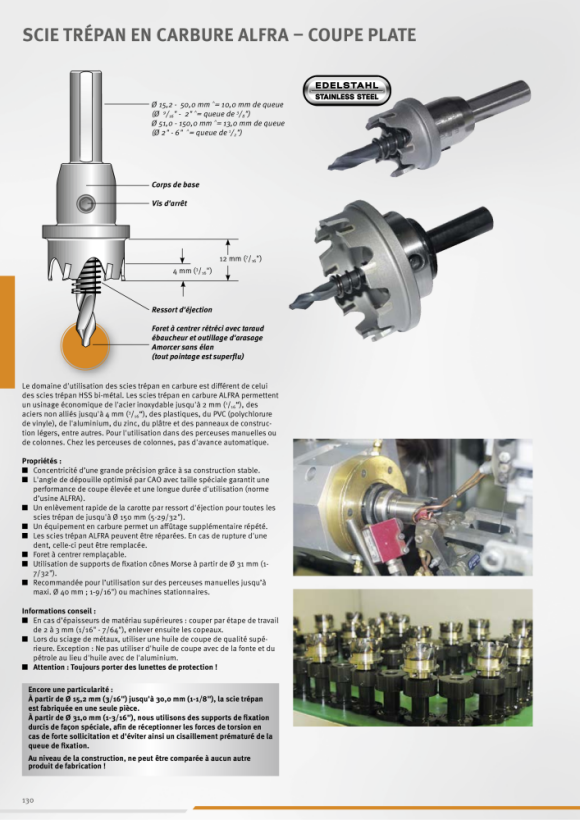 ALFRA Ressort d’éjection de rechange Ø 6 mm pour scies cloches HM coupe à plat 0602006