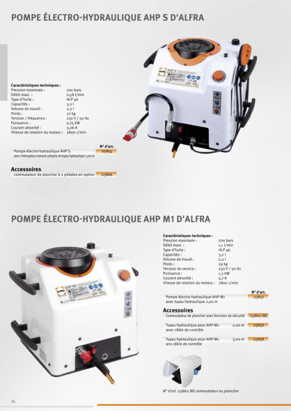 ALFRA Pédale de commande à 3 pédales, avec fiche à 5 pôles 03863