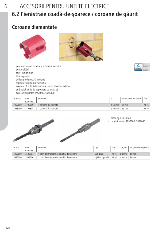 Instrumentele principale ale catalogului Wolfcraft NR.: 20423 - Pagina 128