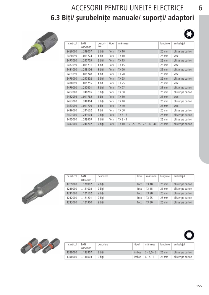 Instrumentele principale ale catalogului Wolfcraft NR.: 20423 - Pagina 155