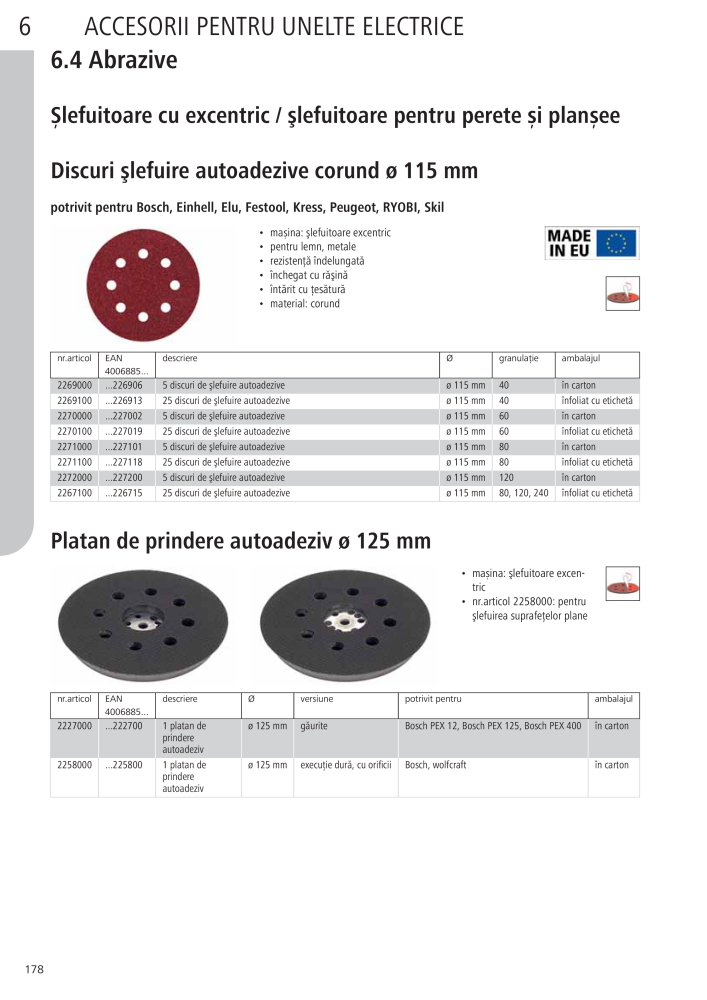 Instrumentele principale ale catalogului Wolfcraft NO.: 20423 - Page 178