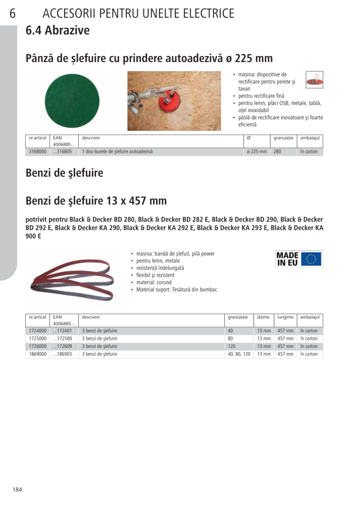 Instrumentele principale ale catalogului Wolfcraft Nº: 20423 - Página 184