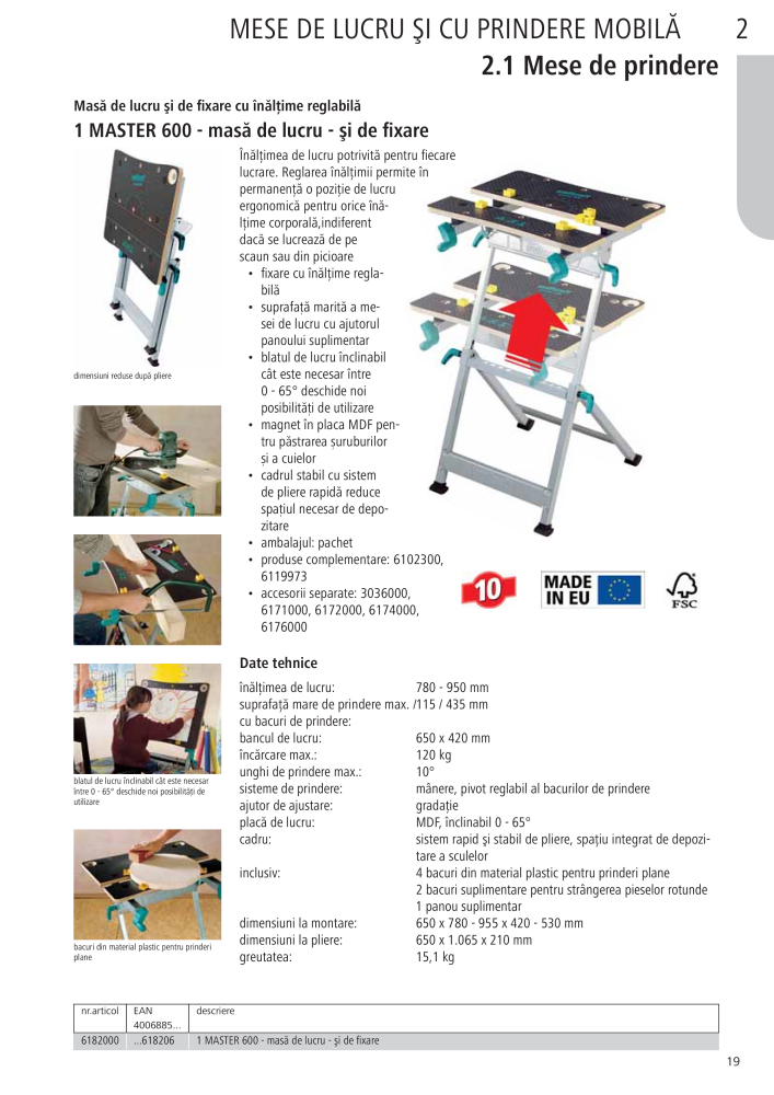 Instrumentele principale ale catalogului Wolfcraft NO.: 20423 - Page 19