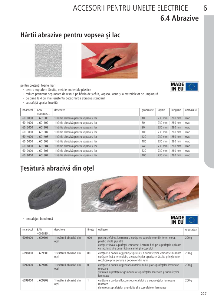 Instrumentele principale ale catalogului Wolfcraft Nº: 20423 - Página 227