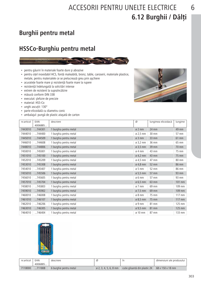 Instrumentele principale ale catalogului Wolfcraft NR.: 20423 - Pagina 303