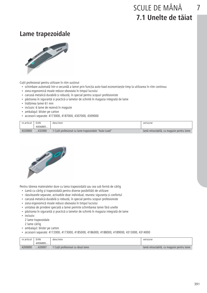 Instrumentele principale ale catalogului Wolfcraft NR.: 20423 - Pagina 391