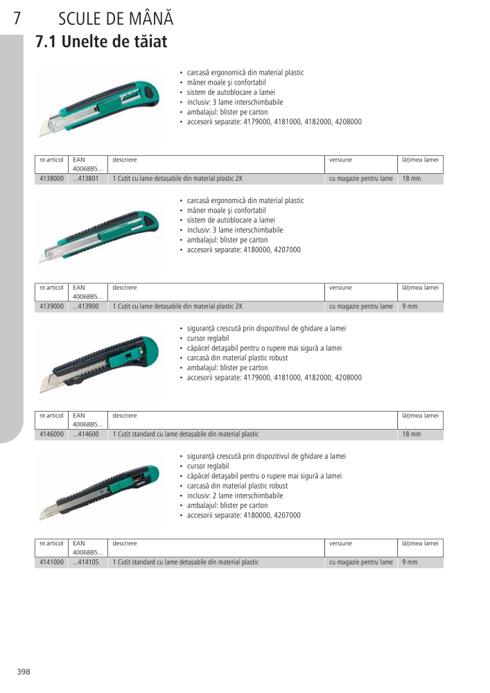 Instrumentele principale ale catalogului Wolfcraft NR.: 20423 - Pagina 398