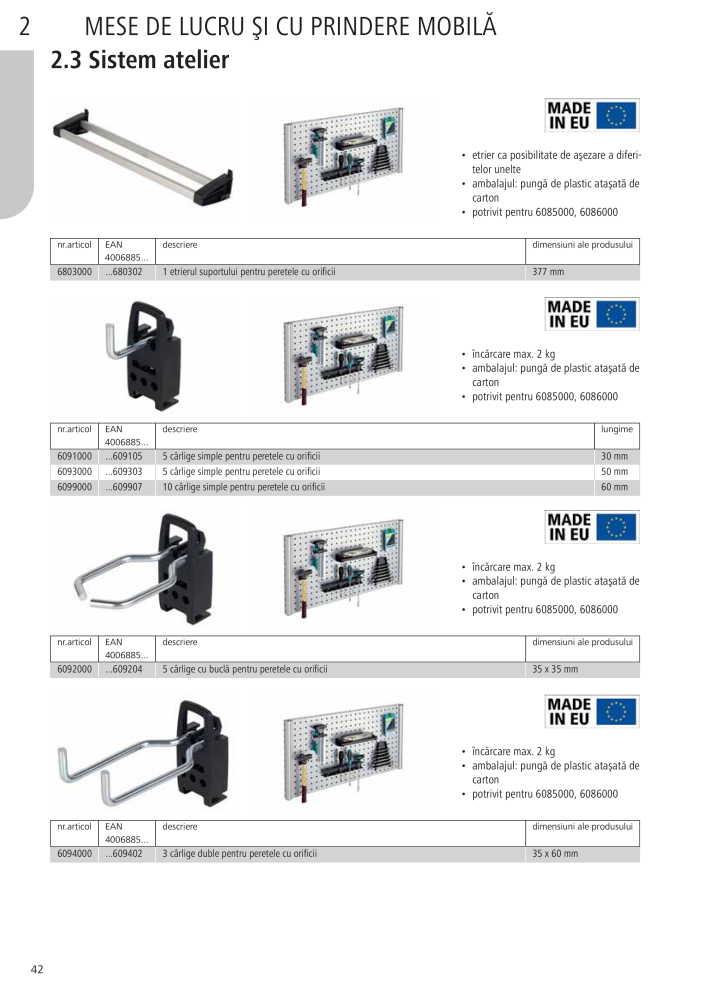 Instrumentele principale ale catalogului Wolfcraft NO.: 20423 - Page 42