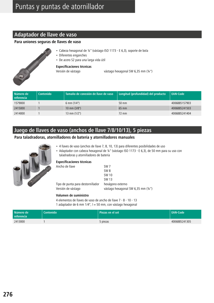 Herramientas del catálogo principal de Wolfcraft Nº: 20425 - Página 276