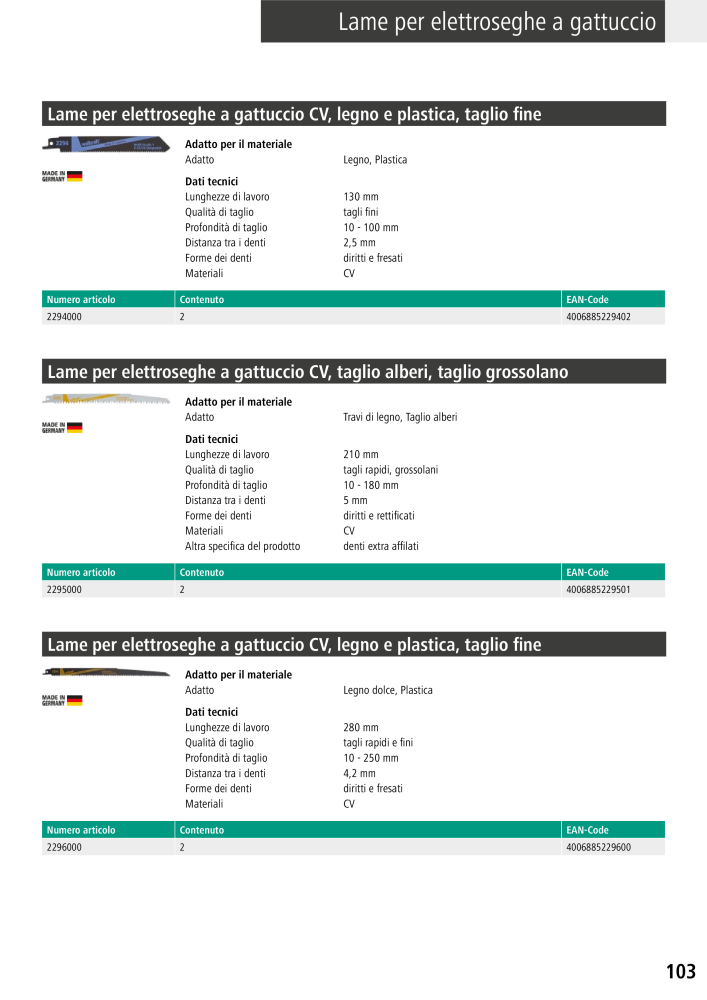 Strumenti del catalogo principale di Wolfcraft Nb. : 20427 - Page 103