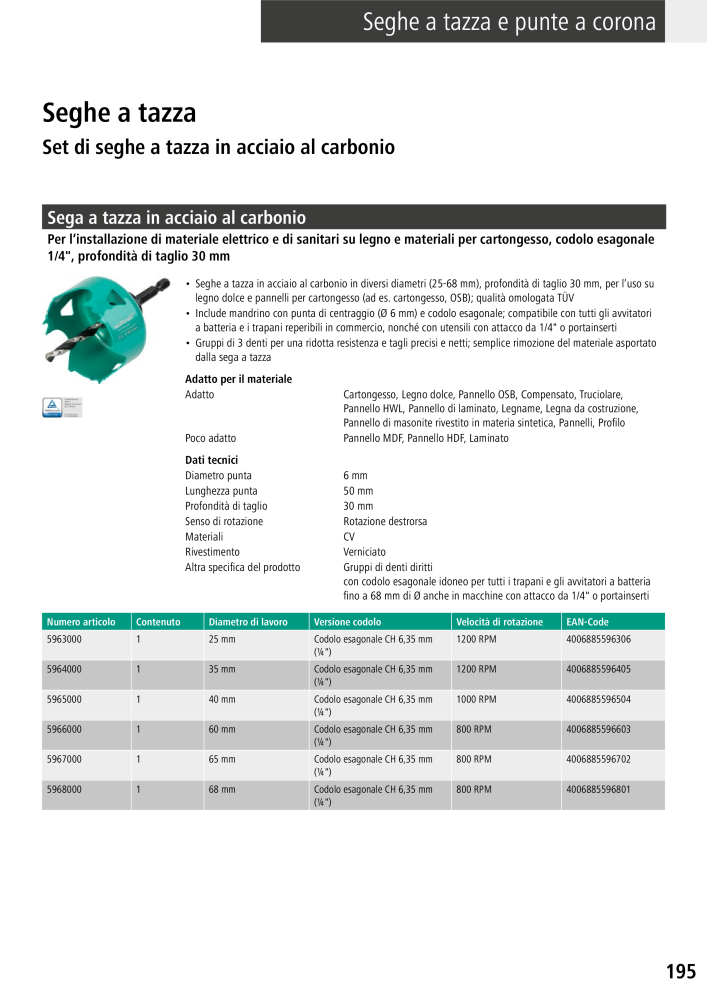 Strumenti del catalogo principale di Wolfcraft NR.: 20427 - Strona 195