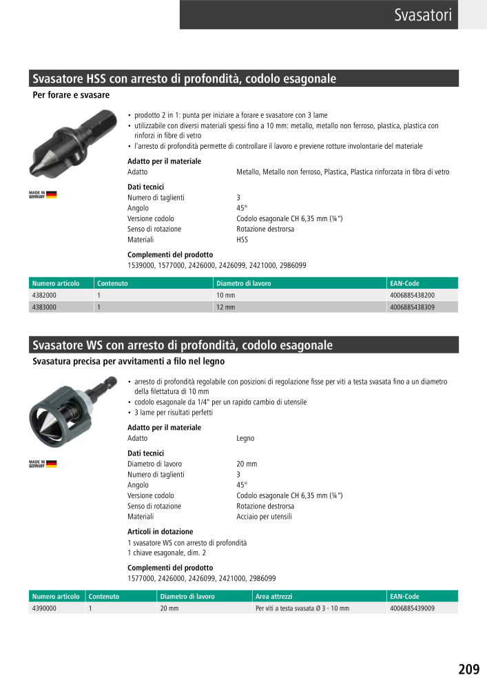 Strumenti del catalogo principale di Wolfcraft Nº: 20427 - Página 209