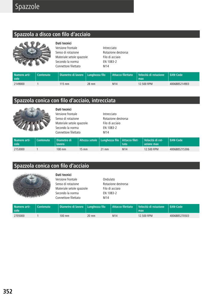 Strumenti del catalogo principale di Wolfcraft NO.: 20427 - Page 352