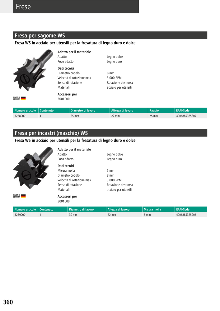 Strumenti del catalogo principale di Wolfcraft NR.: 20427 - Strona 360