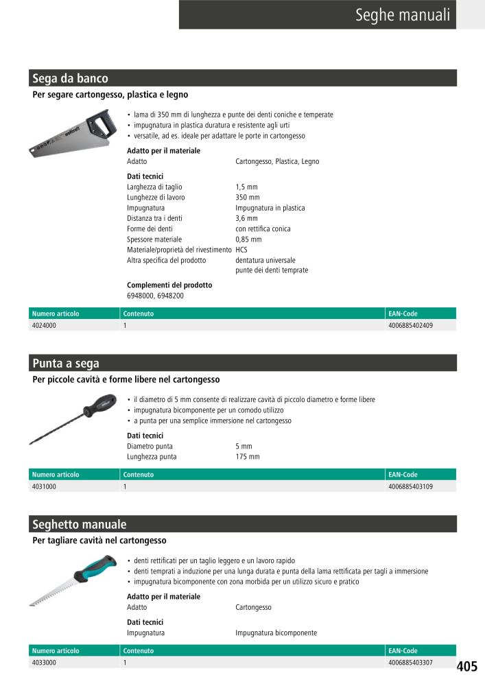 Strumenti del catalogo principale di Wolfcraft NR.: 20427 - Strona 405