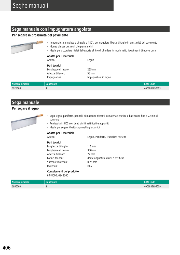 Strumenti del catalogo principale di Wolfcraft NO.: 20427 - Page 406