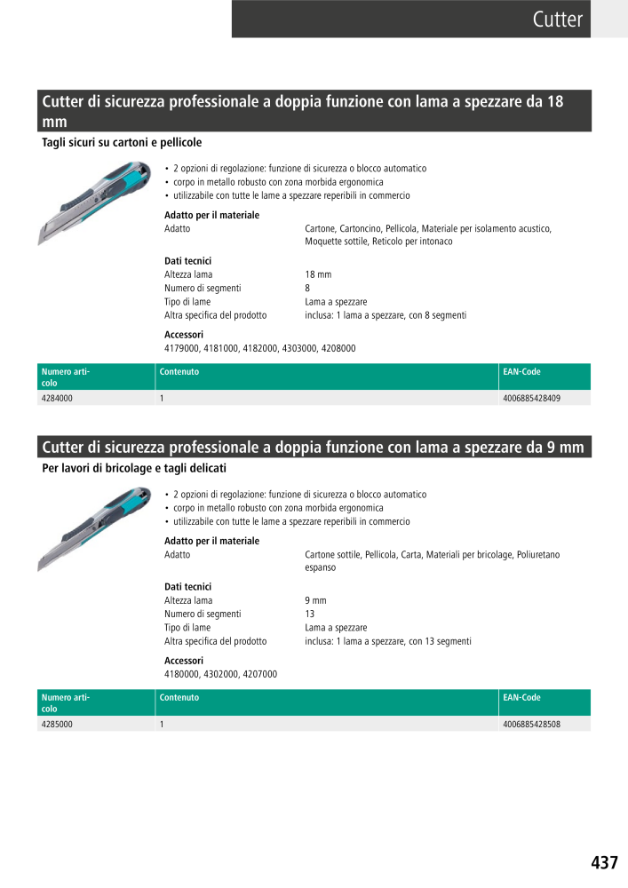 Strumenti del catalogo principale di Wolfcraft Nº: 20427 - Página 437