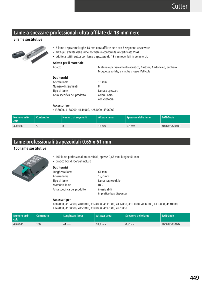 Strumenti del catalogo principale di Wolfcraft NO.: 20427 - Page 449