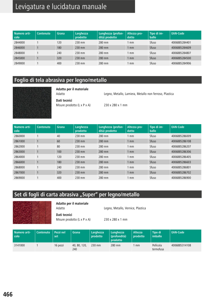 Strumenti del catalogo principale di Wolfcraft NO.: 20427 - Page 466