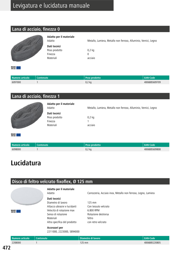 Strumenti del catalogo principale di Wolfcraft NO.: 20427 - Page 472