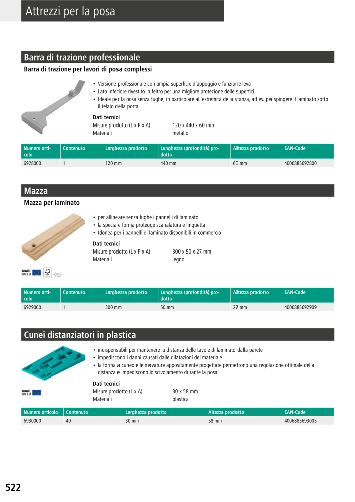 Strumenti del catalogo principale di Wolfcraft NO.: 20427 - Page 522