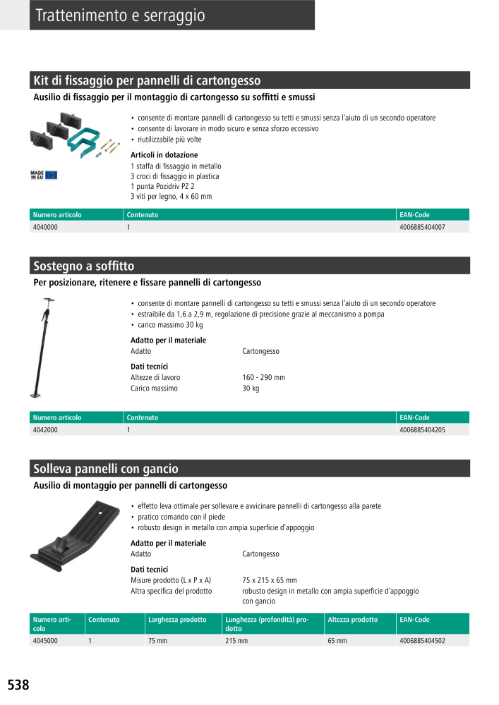 Strumenti del catalogo principale di Wolfcraft n.: 20427 - Pagina 538