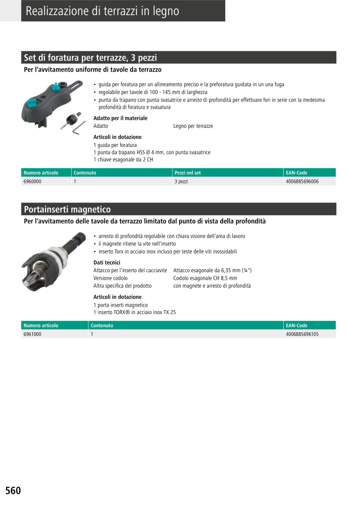 Strumenti del catalogo principale di Wolfcraft NO.: 20427 - Page 560