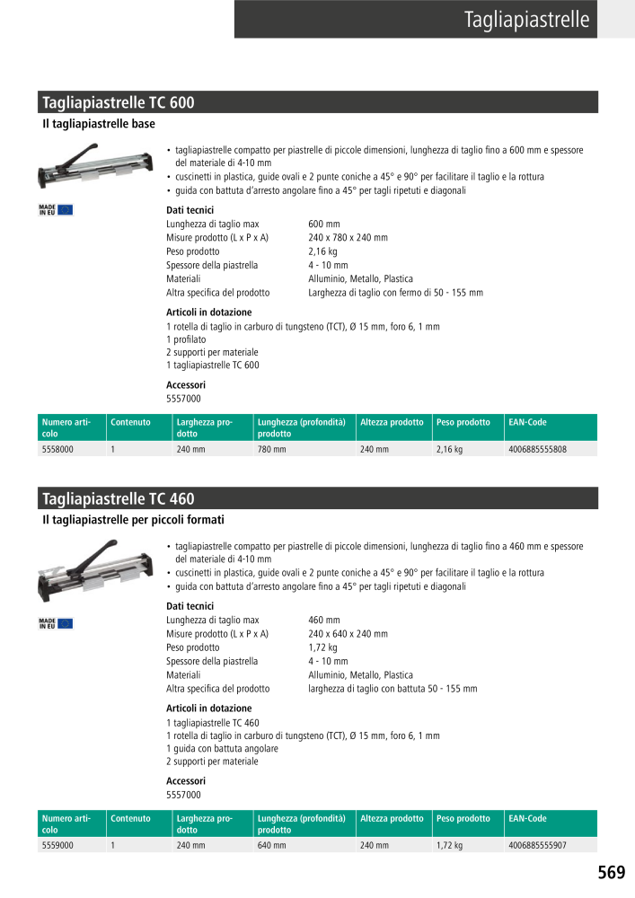 Strumenti del catalogo principale di Wolfcraft NO.: 20427 - Page 569