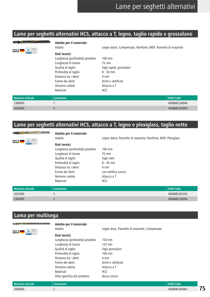 Strumenti del catalogo principale di Wolfcraft n.: 20427 - Pagina 75