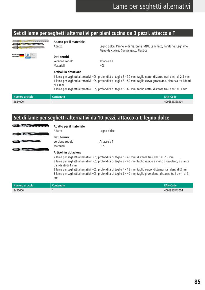 Strumenti del catalogo principale di Wolfcraft NR.: 20427 - Pagina 85