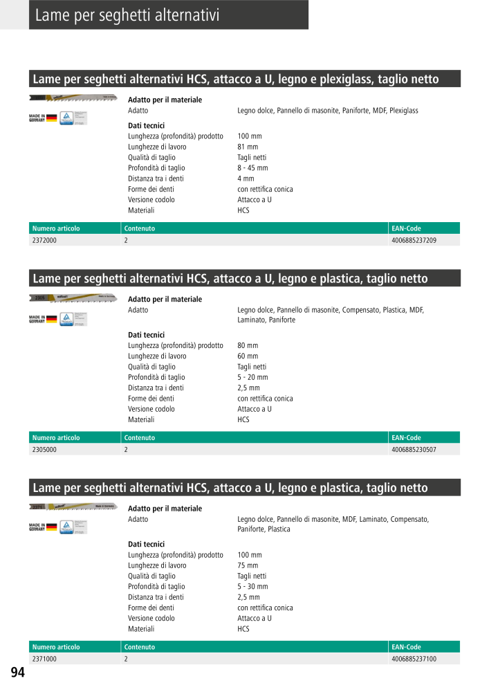 Strumenti del catalogo principale di Wolfcraft Nº: 20427 - Página 94