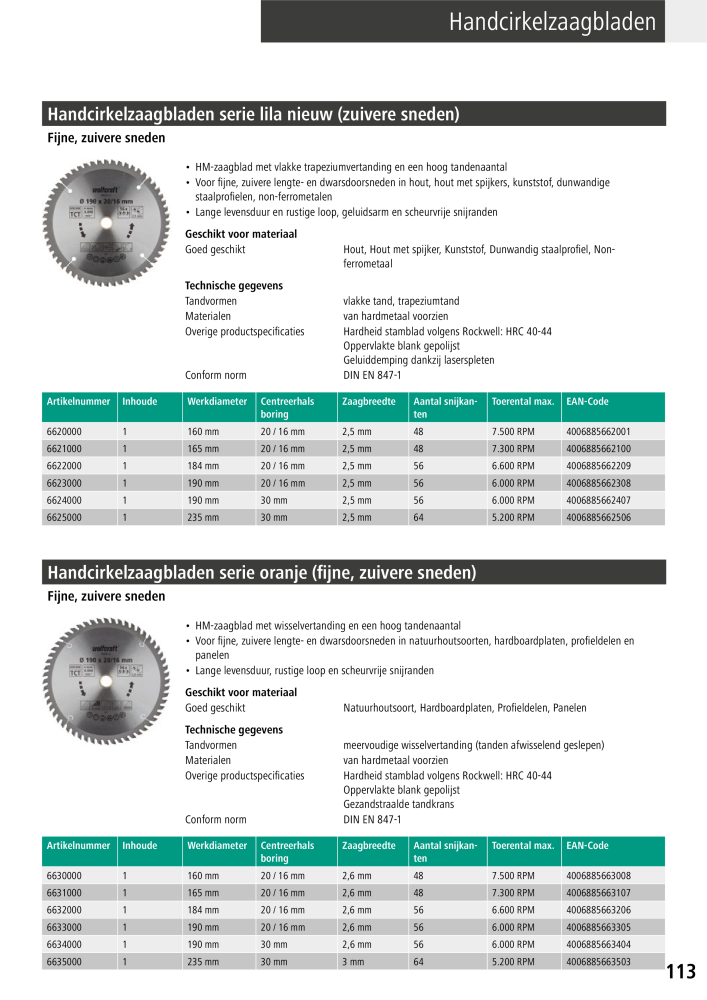 Wolfcraft hoofdcatalogustools Č. 20428 - Strana 113