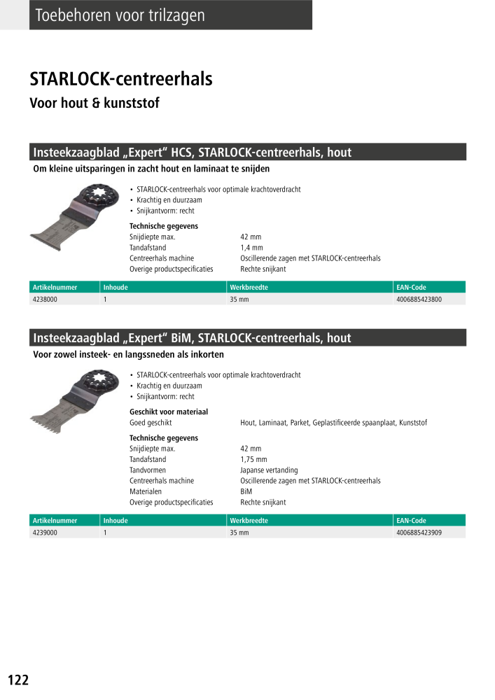 Wolfcraft hoofdcatalogustools Nº: 20428 - Página 122