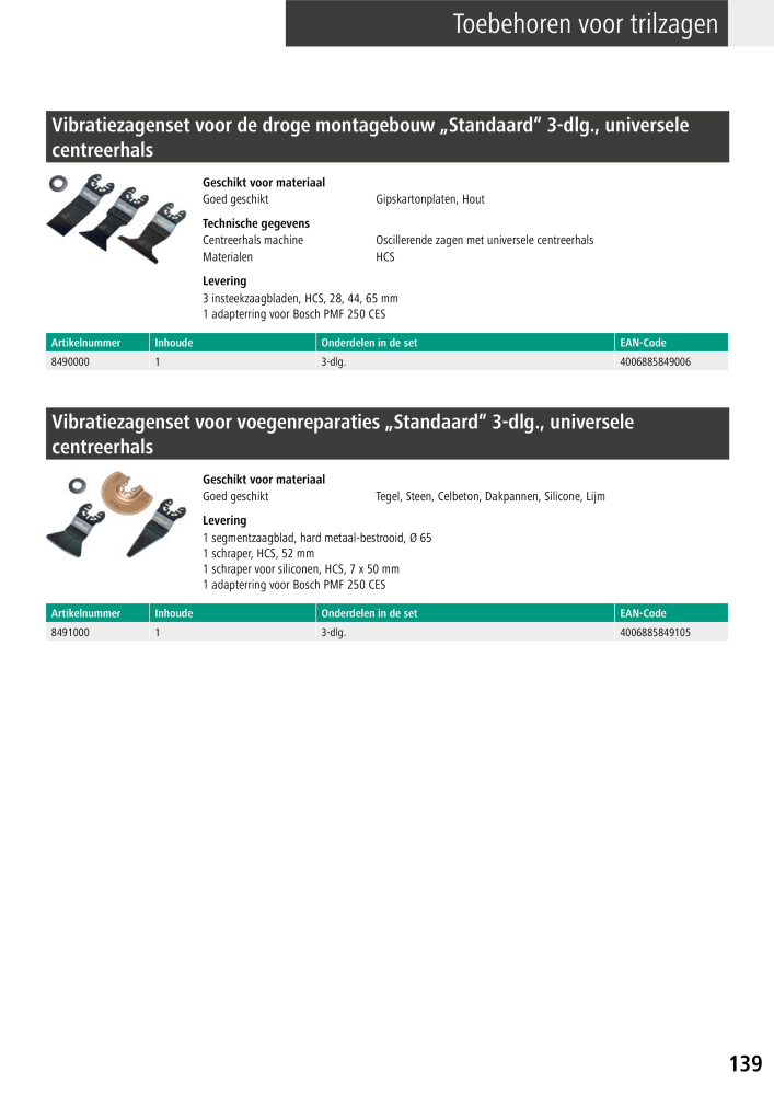 Wolfcraft hoofdcatalogustools Č. 20428 - Strana 139