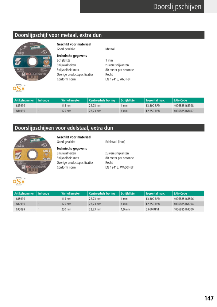 Wolfcraft hoofdcatalogustools NO.: 20428 - Page 147
