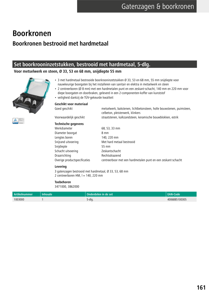 Wolfcraft hoofdcatalogustools NR.: 20428 - Strona 161