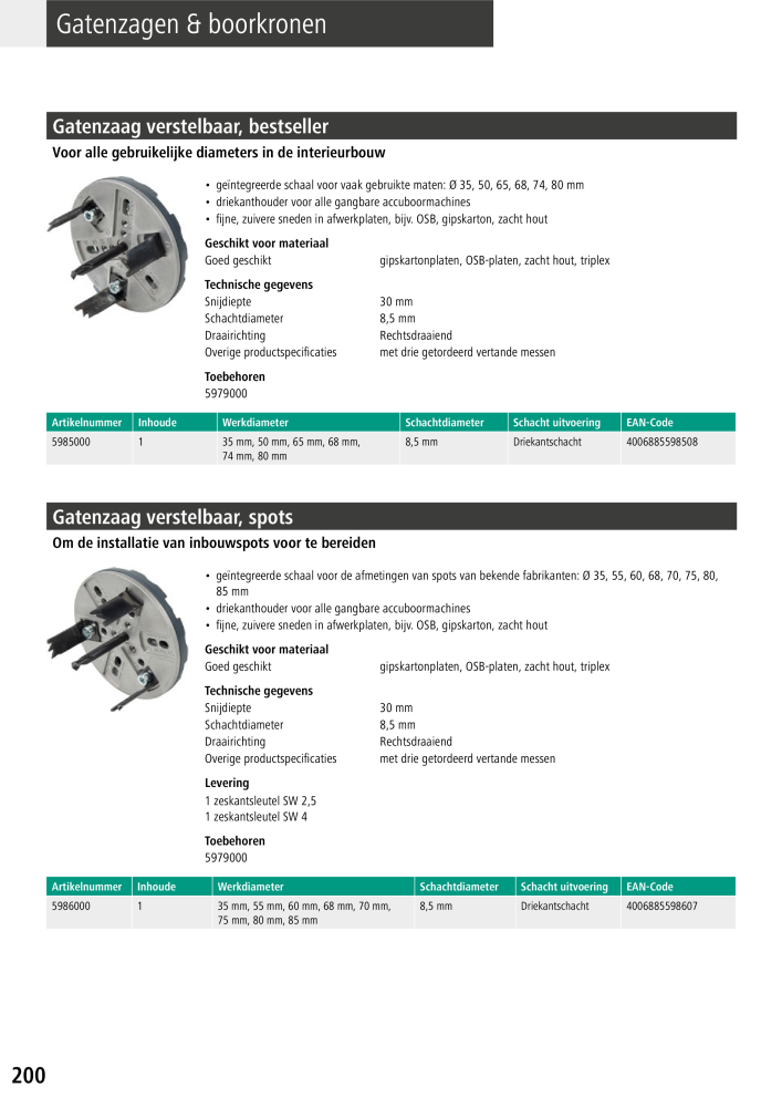 Wolfcraft hoofdcatalogustools NO.: 20428 - Page 200