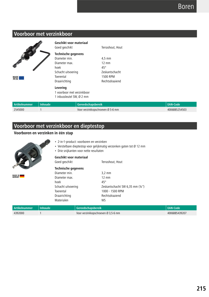 Wolfcraft hoofdcatalogustools NO.: 20428 - Page 215