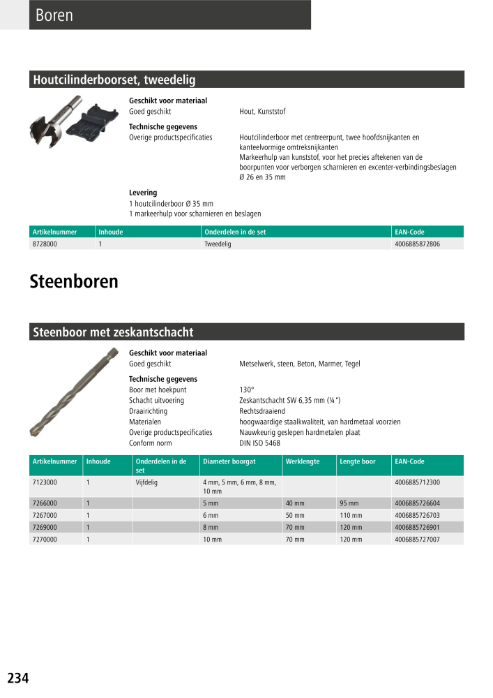 Wolfcraft hoofdcatalogustools Nº: 20428 - Página 234