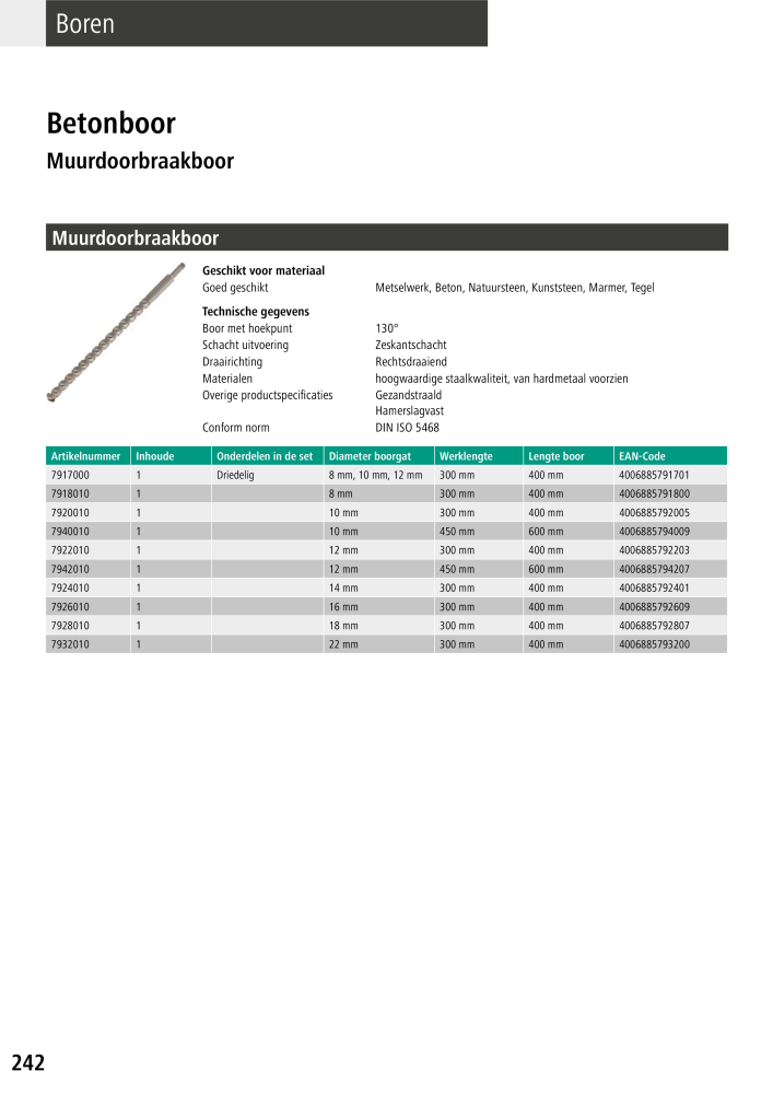 Wolfcraft hoofdcatalogustools NO.: 20428 - Page 242