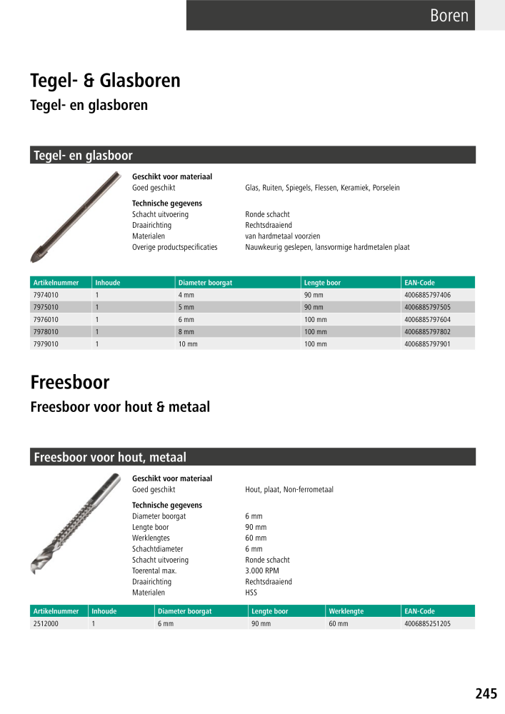 Wolfcraft hoofdcatalogustools Nb. : 20428 - Page 245