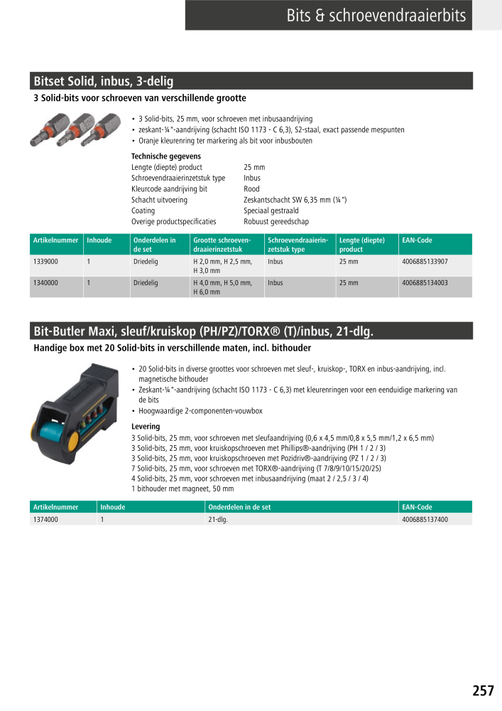 Wolfcraft hoofdcatalogustools NR.: 20428 - Pagina 257