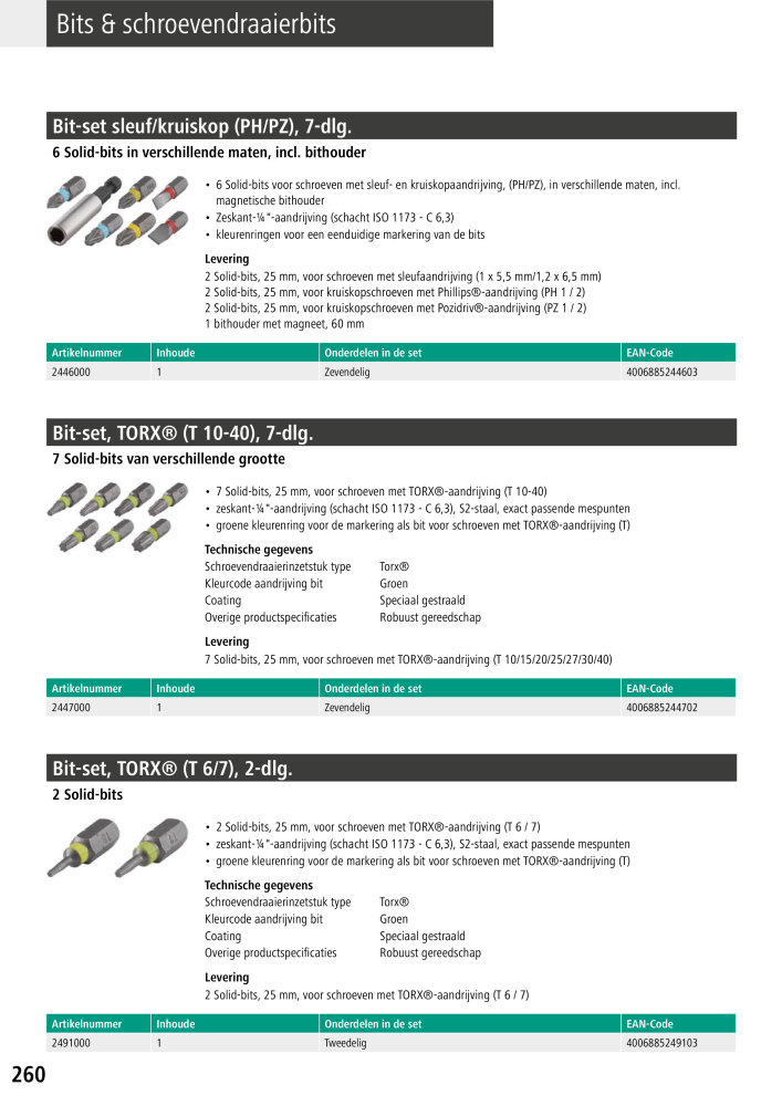 Wolfcraft hoofdcatalogustools Nb. : 20428 - Page 260