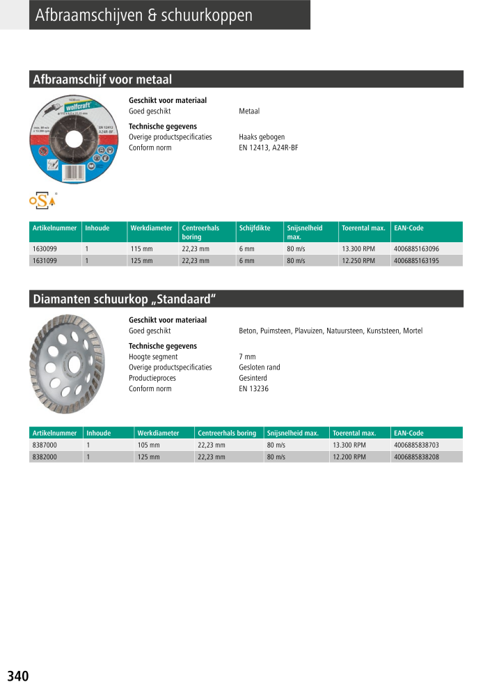 Wolfcraft hoofdcatalogustools NR.: 20428 - Pagina 340