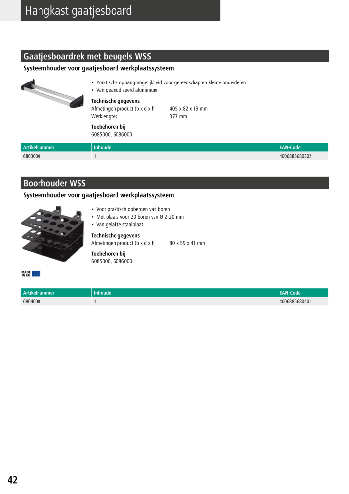 Wolfcraft hoofdcatalogustools Nb. : 20428 - Page 42