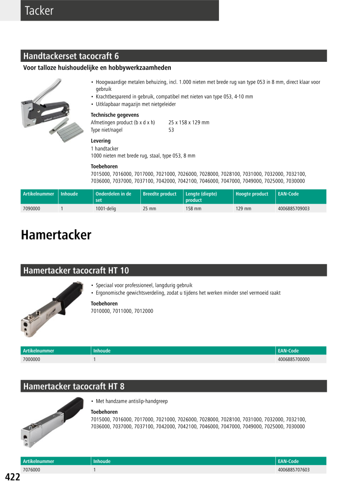 Wolfcraft hoofdcatalogustools NR.: 20428 - Pagina 422