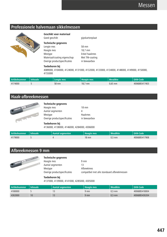 Wolfcraft hoofdcatalogustools NO.: 20428 - Page 447